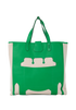Petit H Monsieur B CuttingTote Bag in Togo/Canvas Bamboo/Beige, £2,500, Handbags, Beige/Green, Canvas, Back view